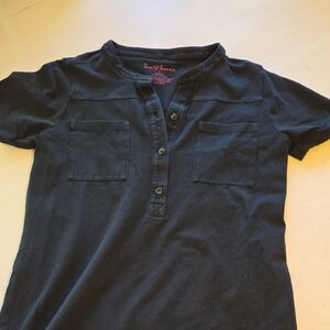 Hanna Andersson Black Henley‎ Shirt